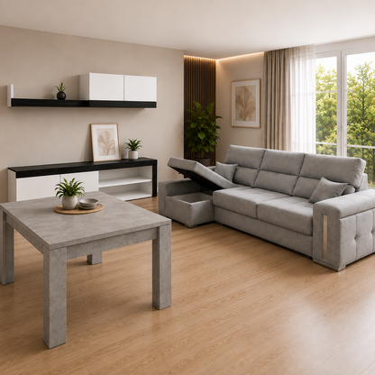 Pack Completo de Mesa + Sofá + Salón Comedor